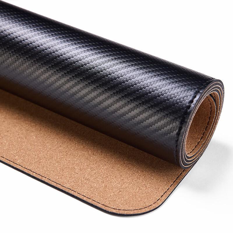 Carbon Fiber Cork Large PU Leather Waterproof Desk Mat