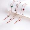Four Leaf Clover Double Layer Bracelet Girls Five Flower Bracelet Boudoir Light Luxury Hand Jewelry Ins Bracelet