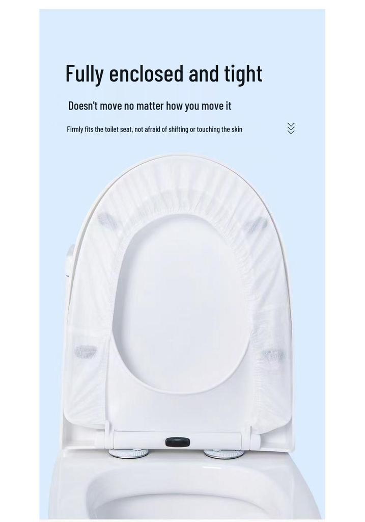Portable Disposable Waterproof Toilet Seat Covers - Non-Woven, Stain-Proof, Ideal for Travel & Postpartum Use