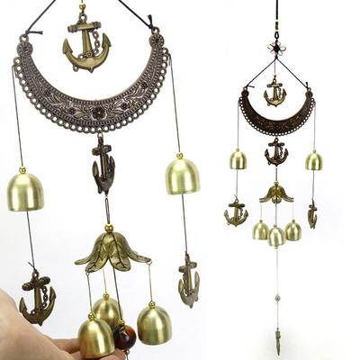 Crescent Bronze Alloy Wind Chimes Home Decoration Wind Bell Outdoor Yard Garden Living Room Wind Chimes