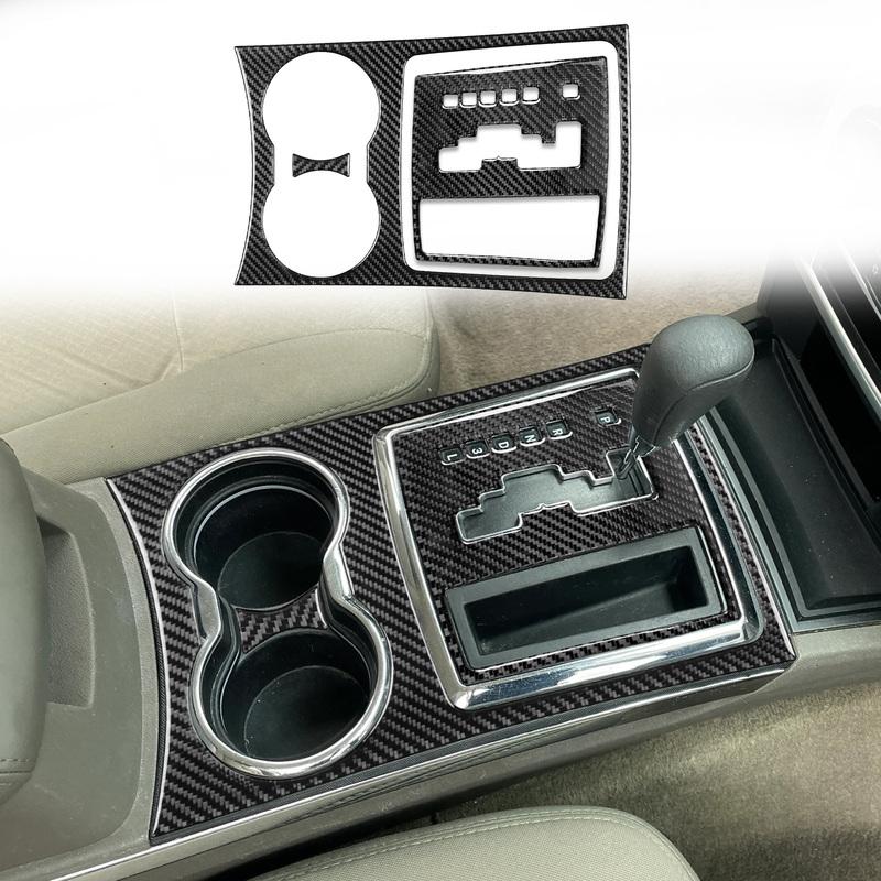 For Chrysler 300 300C 2008-2010 Carbon Fiber Central gearshift storage Panel Cover Car Accessories Interior Decorative Stickers