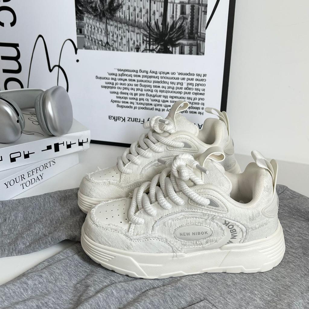 Nuove scarpe casual da ginnastica estive a suola spessa rialzate stile Harajuku 'dad shoes' sneakers ins