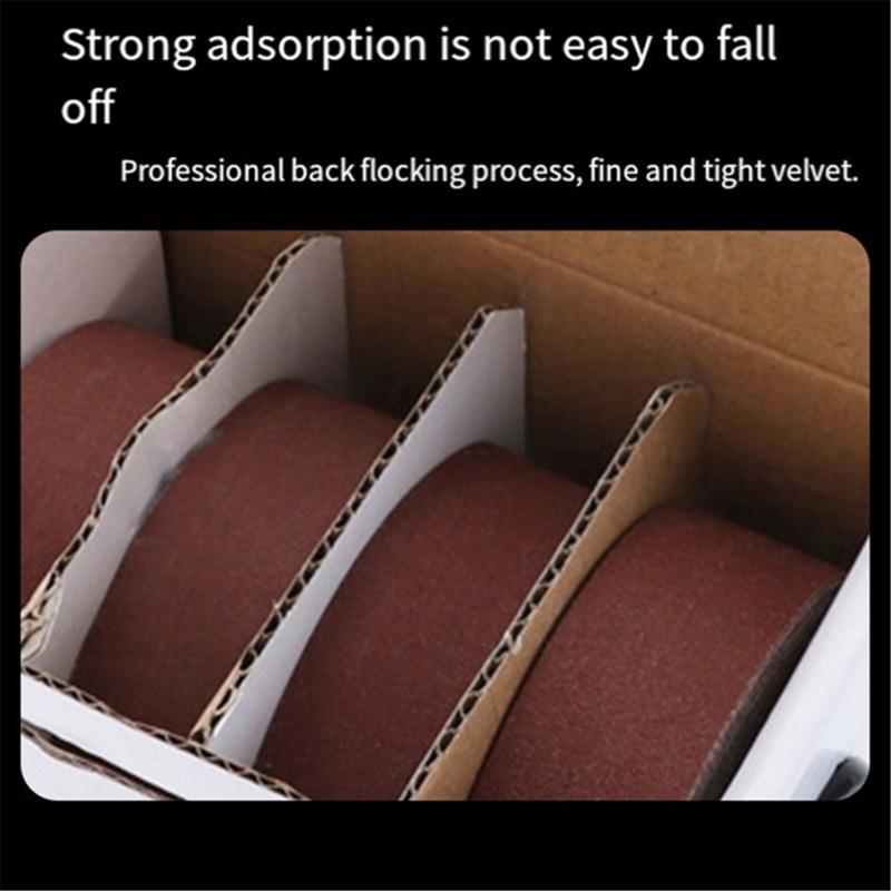 4/5/6 Grits Long Abrasive Sand Paper Rolls Variety Pack with Dispenser Drawable Emery for Woodworking
