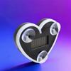 1 Set Heart-Shaped Rgb-Free Color-Changing Interior Wiring Free Atmosphere Light Solar-Powered Led Car Window Neon Lights