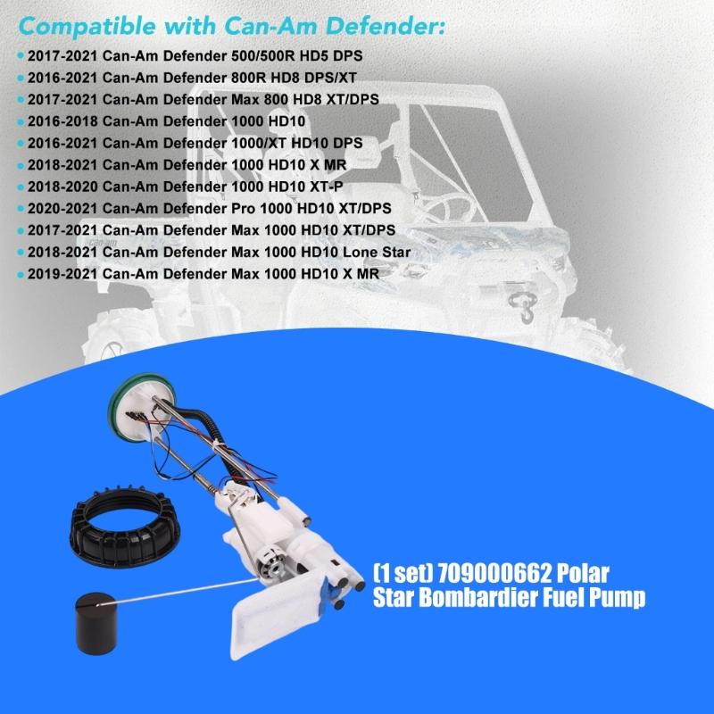 Fuel Pump Assembly 709000662 47-1025 for Defender 500 500R HD5 DPS Fuel Pump Module ATV Accessories Easy Installation