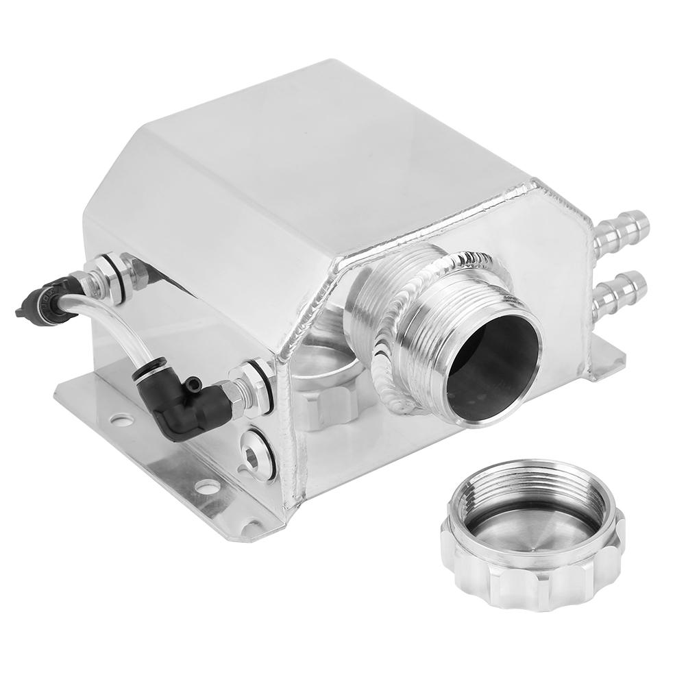 Aluminum Alloy Engine Oil Reservoir Oil Breathable Pot Exhaust Gas Catch Filter   Silver