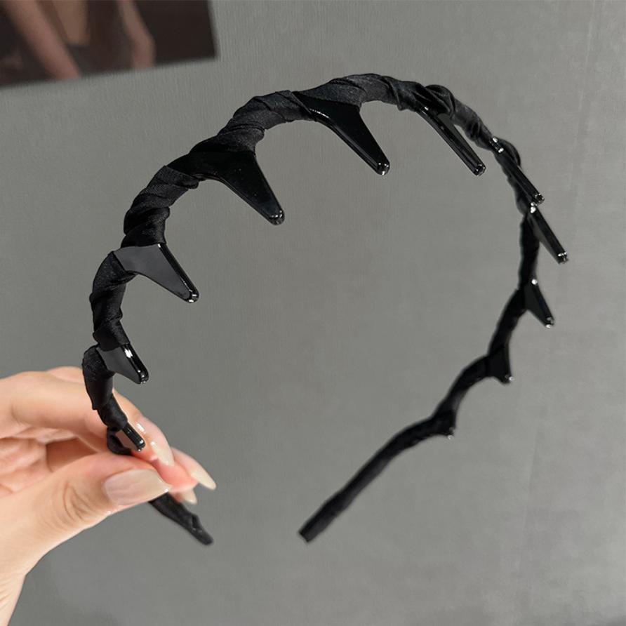 Koreanische Damen Haarkamm Rutschfestes Stirnband Kunststoff U-Form Haarreifen Feste Zähne Stoff Top Haarbänder Kopfschmuck Accessoires Geschenke