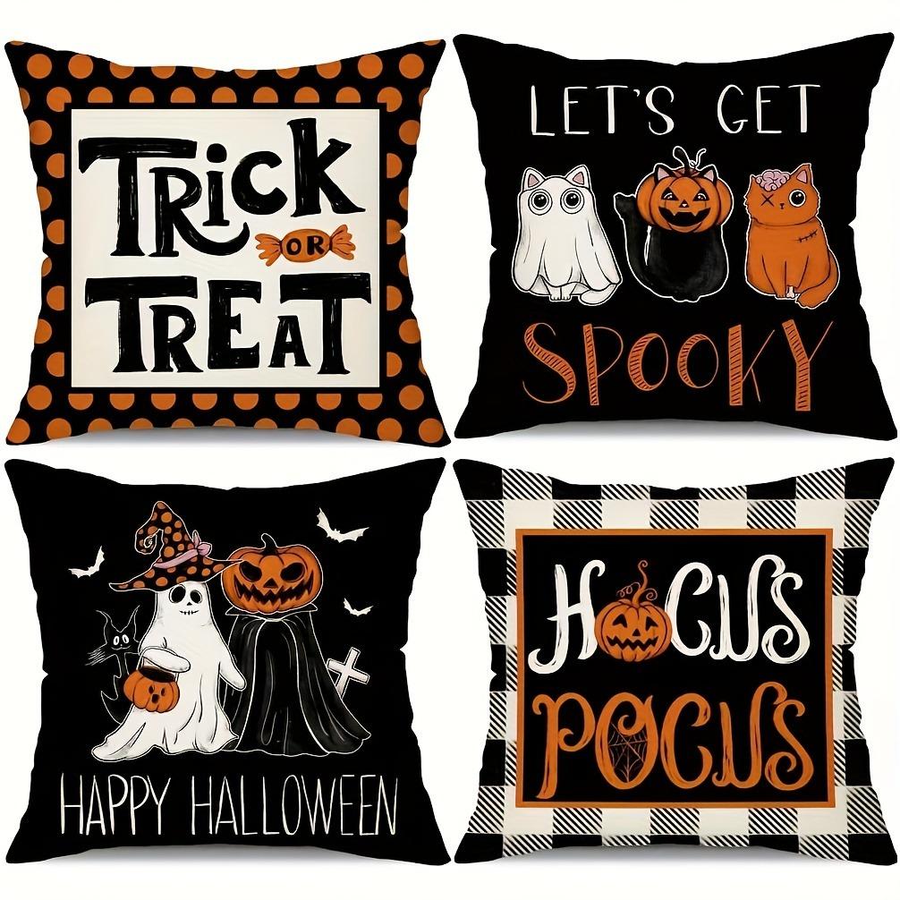 Halloween Pillowcases: Trick Or Treat, Spooky, Happy Halloween, Sofa Cushion Cover Gift