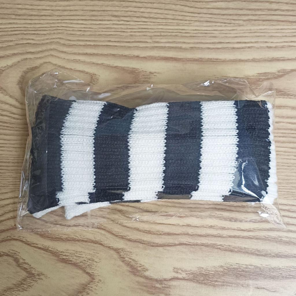 Striped Knitted Leg Cover Autumn and Winter JK Spicy Girl College Style Keep Warm Socks Cover Boot Cover Women's Stockings