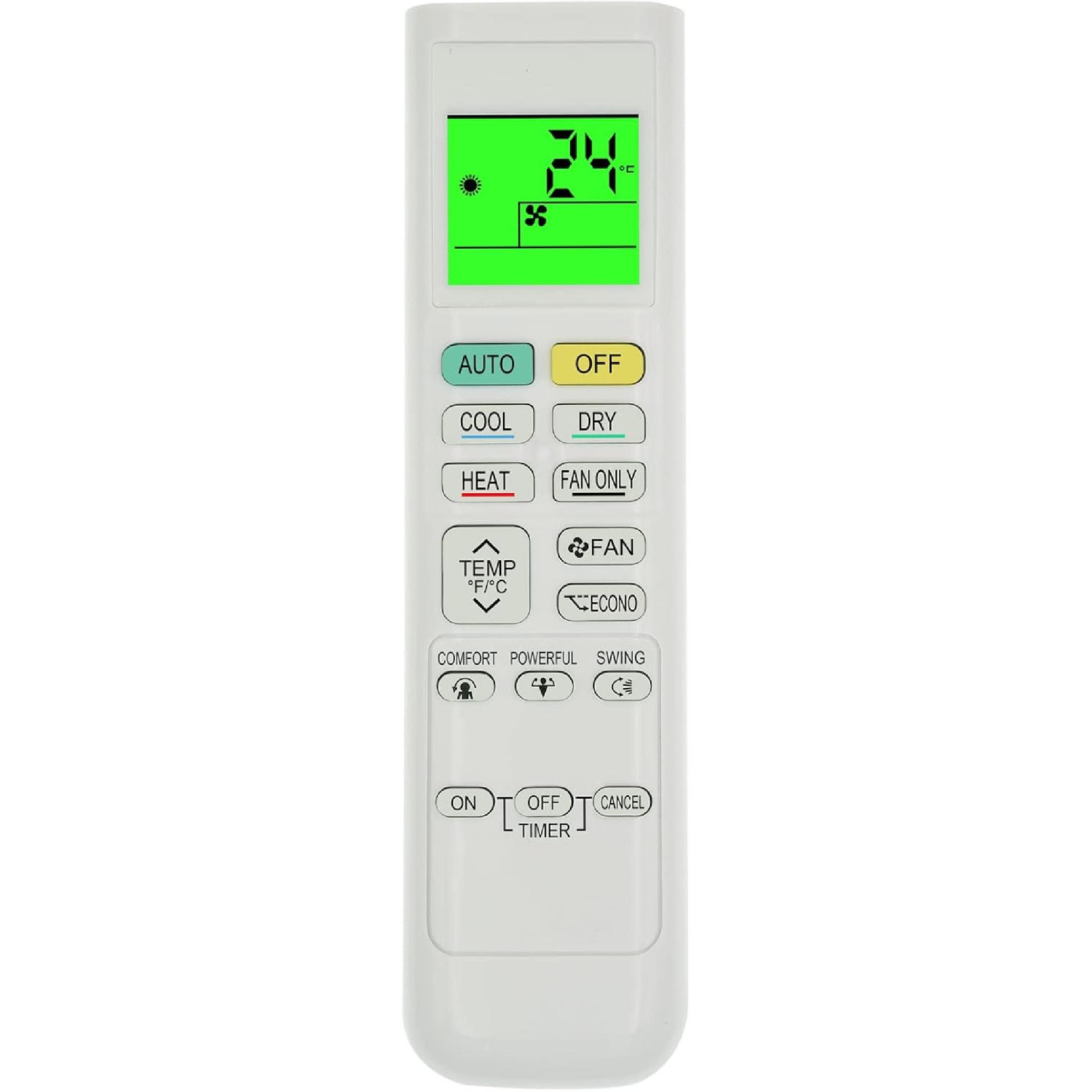 RCECAOSHAN Replacement for Daikin Air Conditioner Remote Control FTK09NMVJU FTX09NMVJU FTK12NMVJU FTX12NMVJU FTK18NMVJU FTX18NMVJU FTK24NMVJU