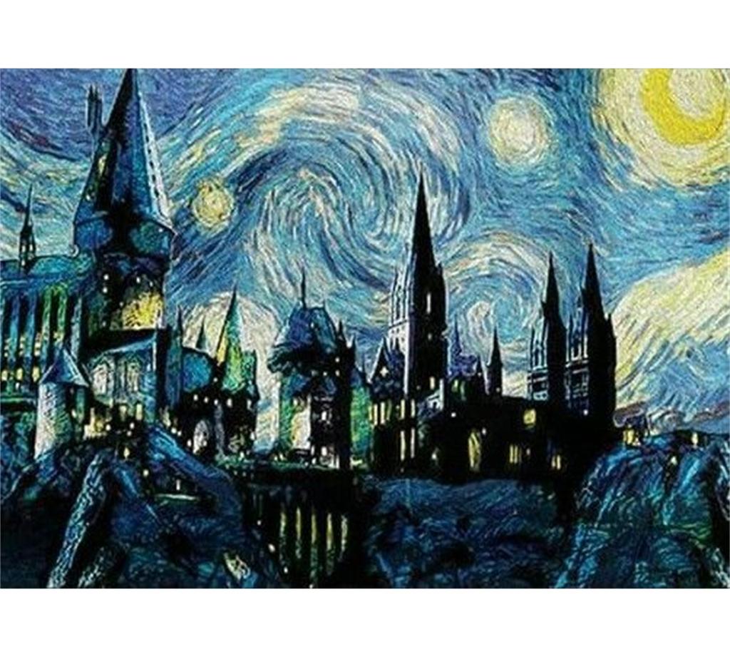 Zamek Harry'ego Pottera Magia Diamentowe Malowanie Sztuczna Mozaika Haft Krzyżykowy Łazienka 5D DIY Wzór Artystyczny Tworzenie