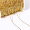 2.0MM Bulk Metal Chains 18K Gold Plated Brass O Shape Thin Chains For Jewelry Making DIY Necklace Bracelet Accessories Wholesale