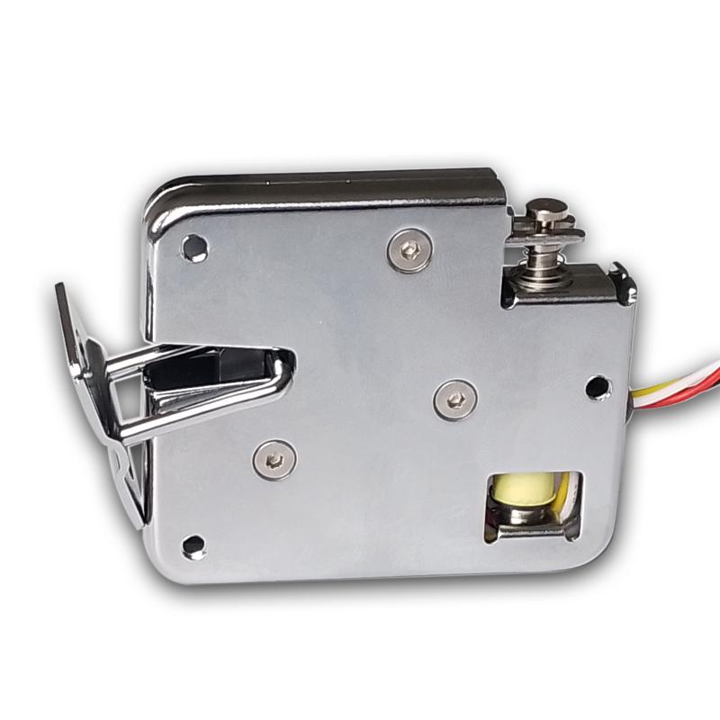 Electronic Solenoid Lock HLD3875 Smart Locker Lock Mini Electronic Cabinet Lock for Application in Commercial Lockers (White,Steel Door&Steel&Locker Lock)
