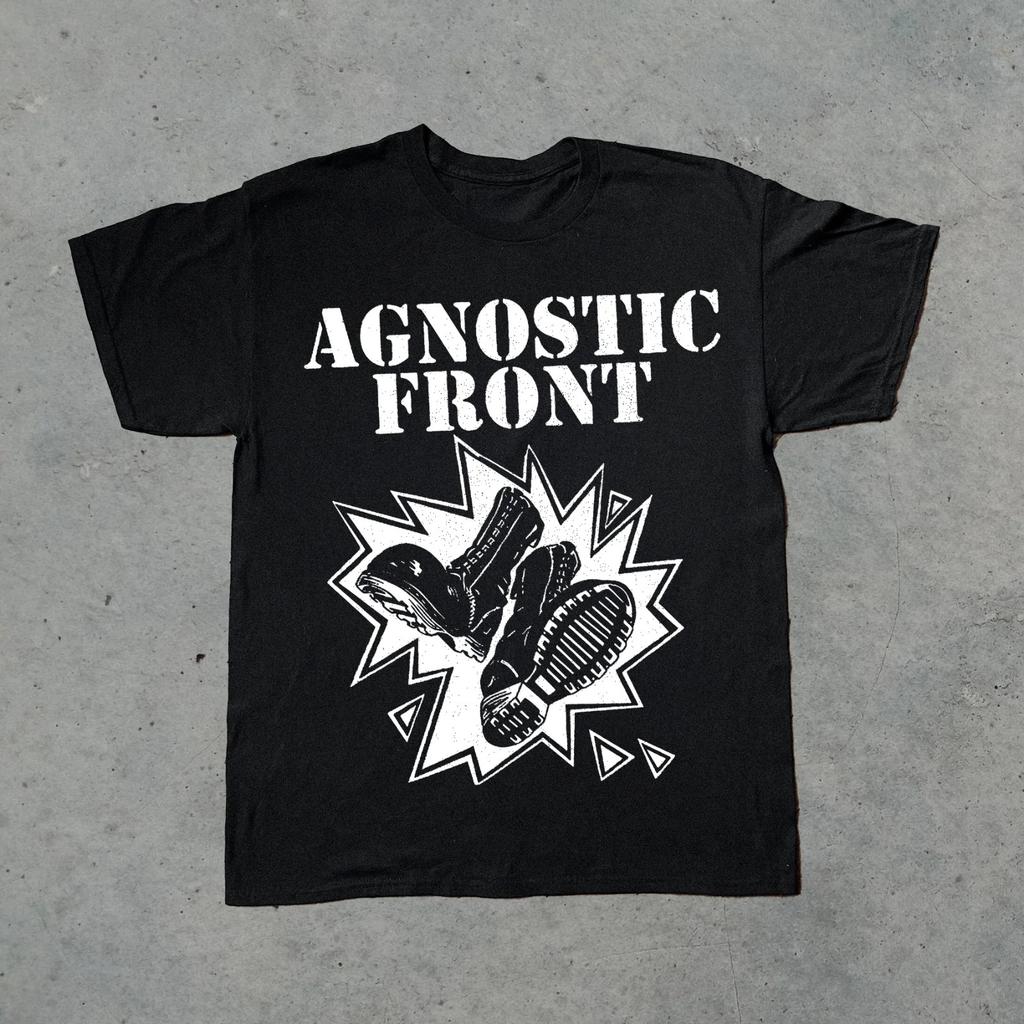 VTG AGNOSTIC FRONT Band Short Sleeve Cotton Black T Shirt UR582
