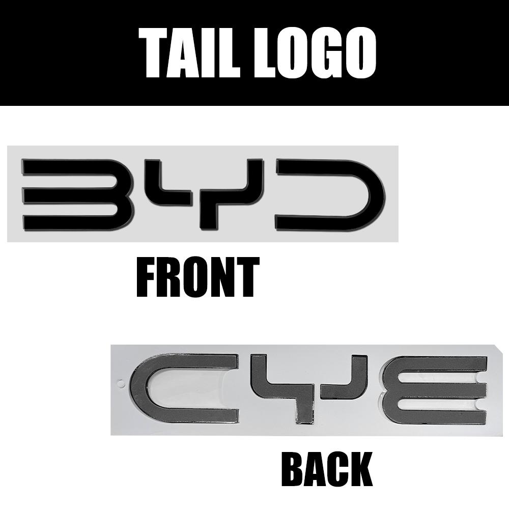 

Car Front and Rear Badge Emblem Letters Sticker Auto Exterior Accessories For BYD Han EV Tang Dm Qin Seal U Sealion I3 M6 Atto 2