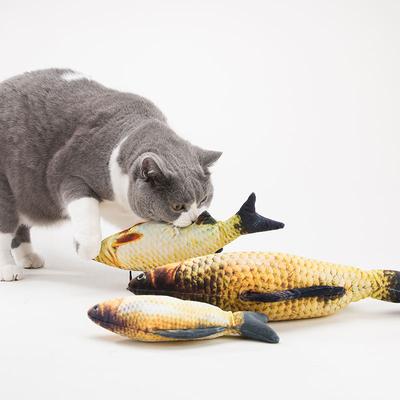 Realistisches weiches Plüsch-Simulationsfischspielzeug für Katzen – interaktive und lustige Haustierunterhaltung, ideal zum Kauen und Stressabbau