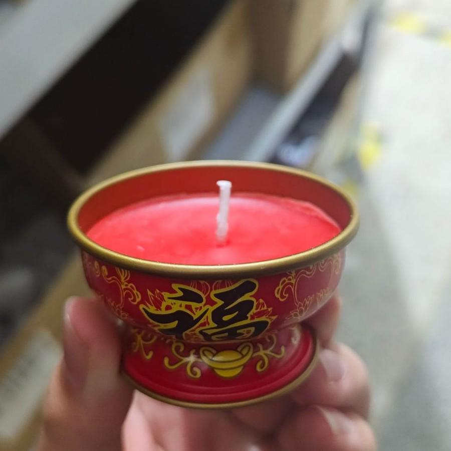 Wealth Attracting Prosperity Candle Lamp - Smokeless Plant Ghee for New Year, Spring Festival, Buddha and Ancestral Halls.