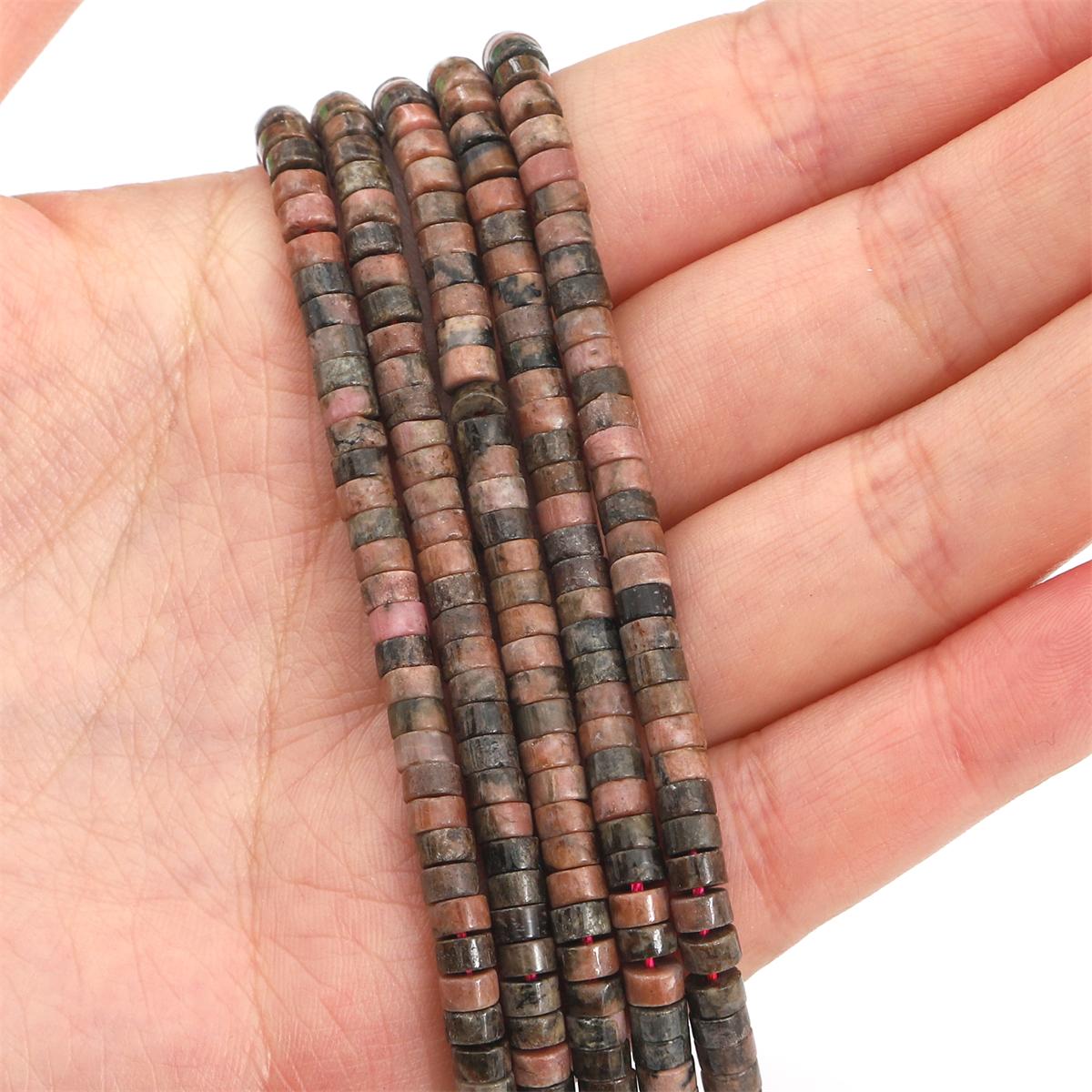 

2x4 мм бирюзовые агаты нефритовые бусины-разделители плоские круглые бусины из натурального камня аметист тигровый глаз бусины для изготовления ювелирных изделий DIY браслет ожерелье серьги Rhodochrosite