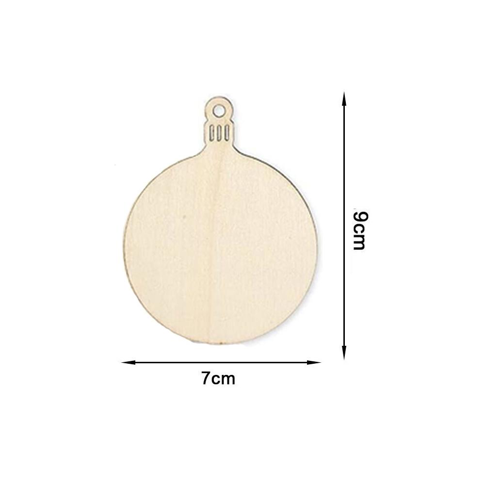 10/20/30X Świąteczne Drewniane Ozdoby Rękodzielnicze Wiszące Bombki Puste Kształty Rekwizyty na Drzewko