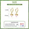 PONYKISS  Silver Heart Zircon Hoop Earrings for Women Party Trendy Fine  Minimalist Accessories
