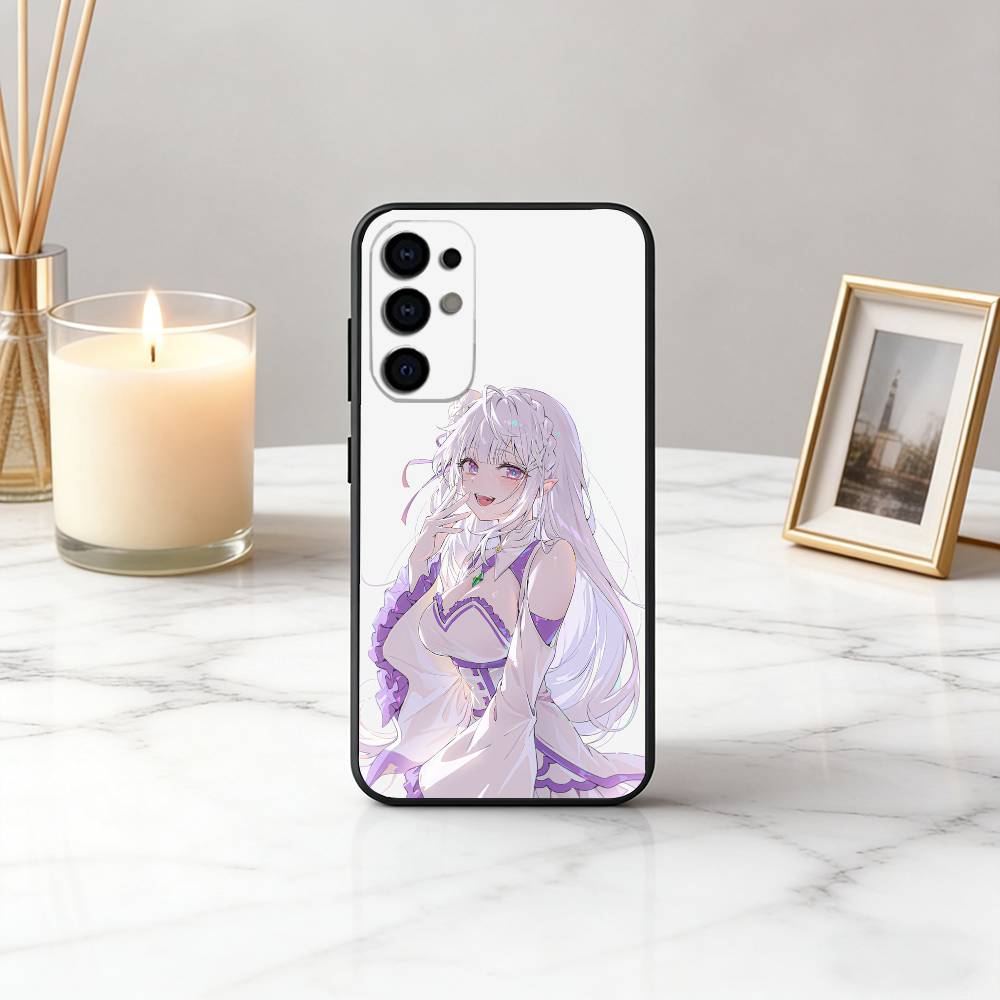 

Чехол для телефона ReZero Starting Life E-Emilia-es для Samsung S25, S24, S21, S22, S23, S30, Ultra, S20, Plus, Fe, Lite, Note, 10, Черный чехол Samsung S21plus