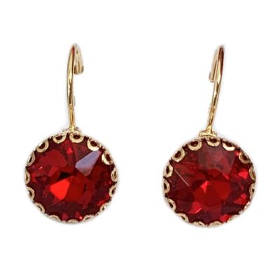 [R7319] - Golden Red Designer 'Sissi' Sleepers - 10 Mm