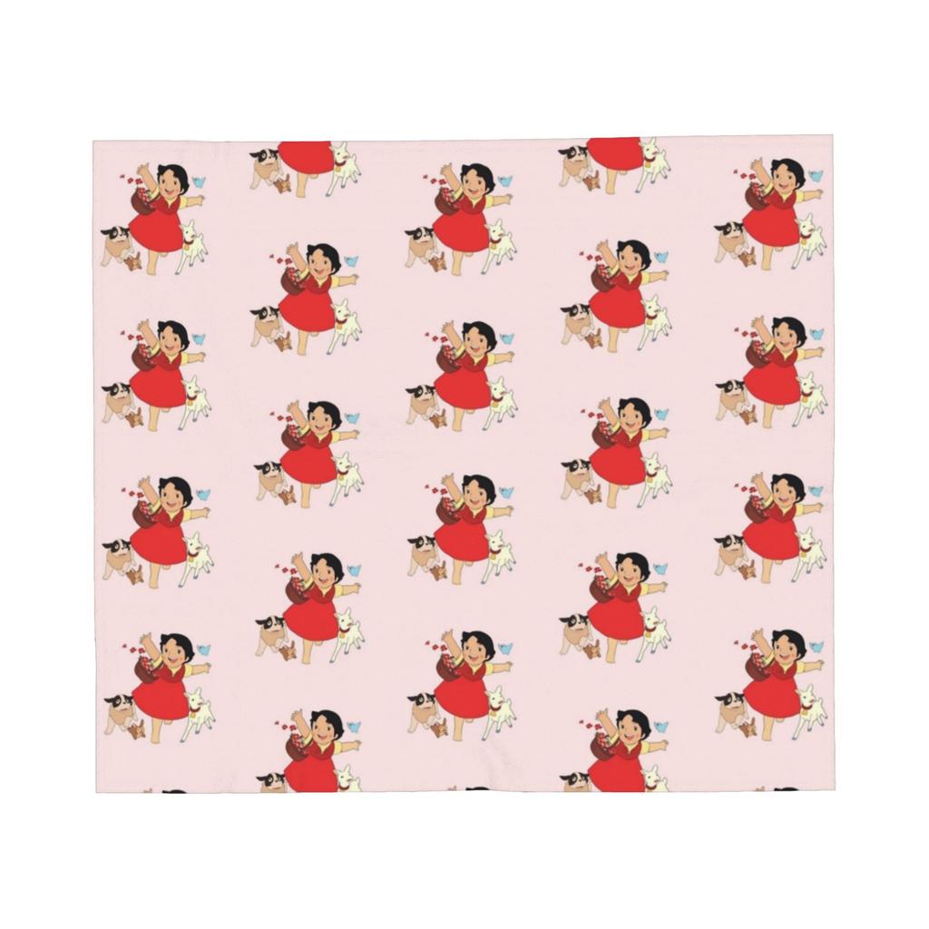 Heidi A Girl of the Alps Blanket Cartoon Anime Flannel Vintage Warm Throw Blankets for Home Textile Decor Car