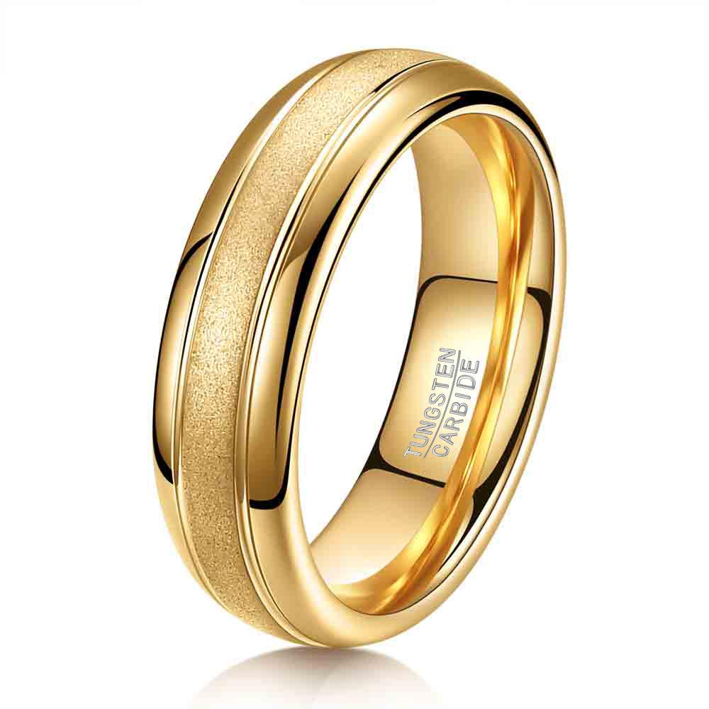 6MM Matter Wolframring Paar Eheringe Schlichter Unisex-Ring für Männer Frauen