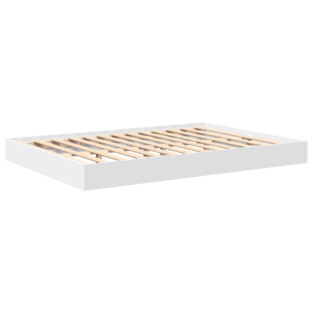 Bookshelf Bed with Headboard White 160 x 200 cm Engineered Wood