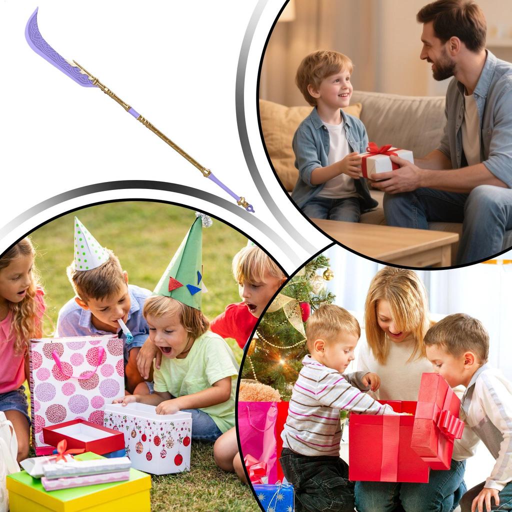 KPOPDemon Cosplay Hunters 3D Printed Long Knife Sword for Women Girls Group Roleplay Props Halloween Costume Accessories