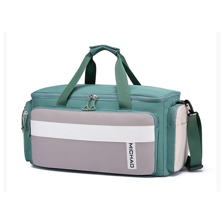 Kontrastfarbene Oxford-Stoff-Gepäcktasche mit großer Kapazität, Trocken- und Nasstrennung, Aufbewahrungs-Reisetasche