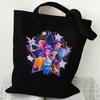 Spot KPOP Demon Hunter Group Cartoon Print Canvas Bag Women's Daily Handbag Shopping Bag