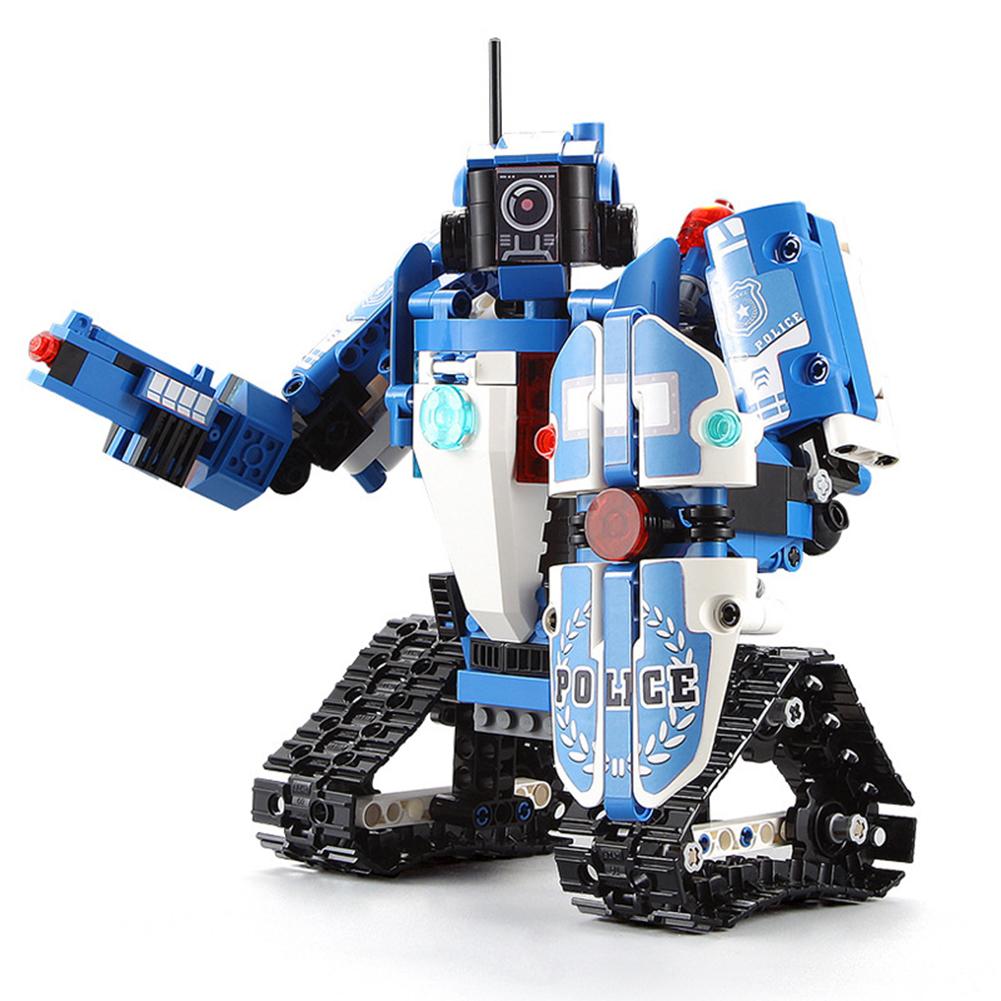 Assembled Building Blocks Remote Control Car Toys 2-in-1 Deformation Robot + Vehicle Model Holiday Gifts For Boys Children