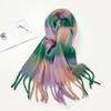Color Plaid Scarf Women's Winter Warm Scarf Mohair Thickened Long Scarf Hot Shawl