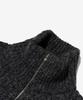 OTHERFITS Cable High-Neck Knit Zip-Up (Charcoal)