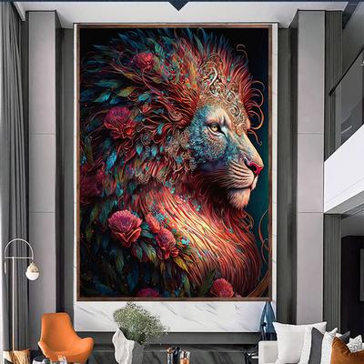 Fantasy Löwe Goldene Kunst 5D Diamant Malerei Kreuzstich Volldiamant Mosaik DIY Diamant Stickerei Kristall Tiere König