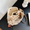 New Casual Women's Bag Fashion Retro Personality Messenger Bag Silk Scarf Portable Bucket Women