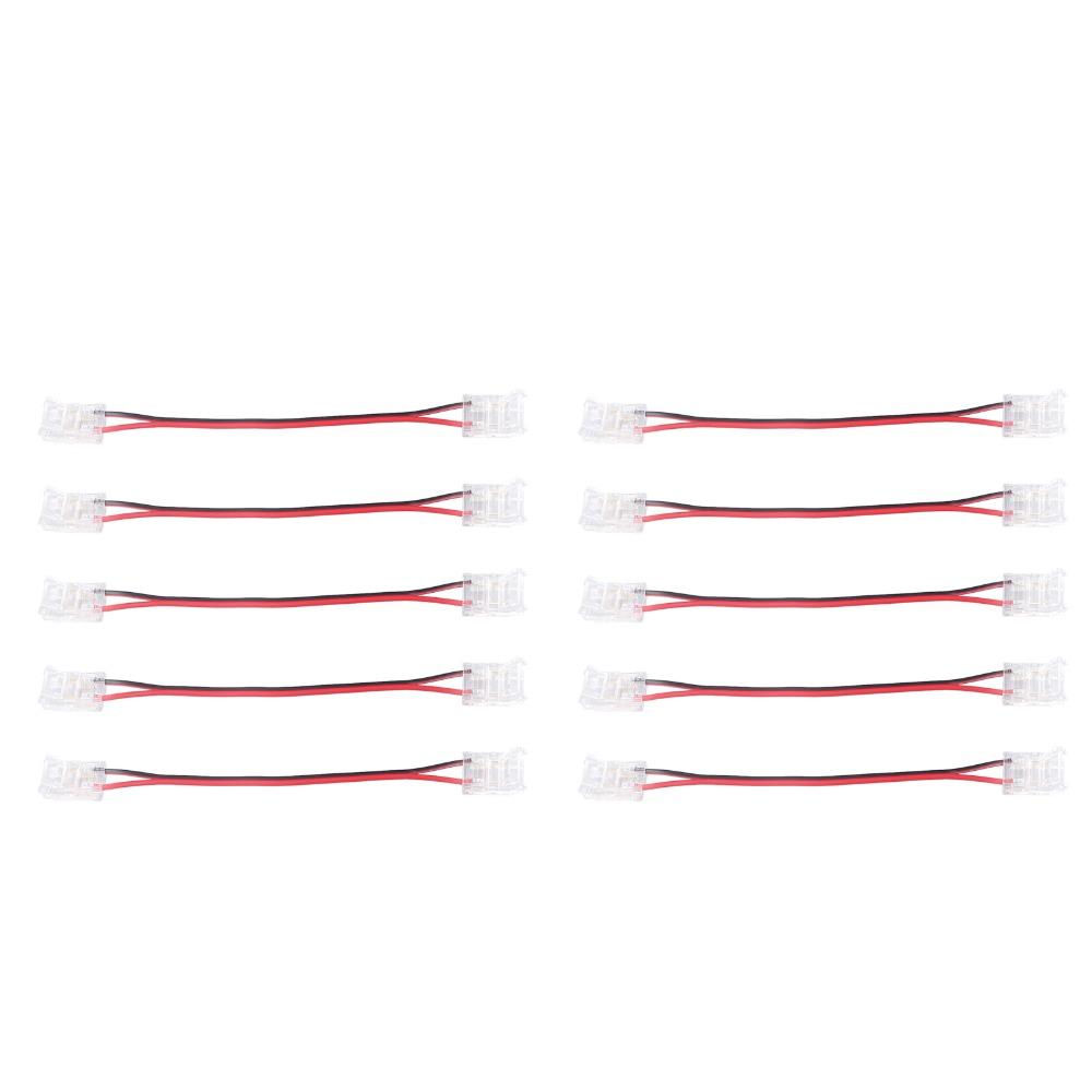 10pcs 8mm/10mm LED Strip Connector Double Headed Extension Connector  For Party