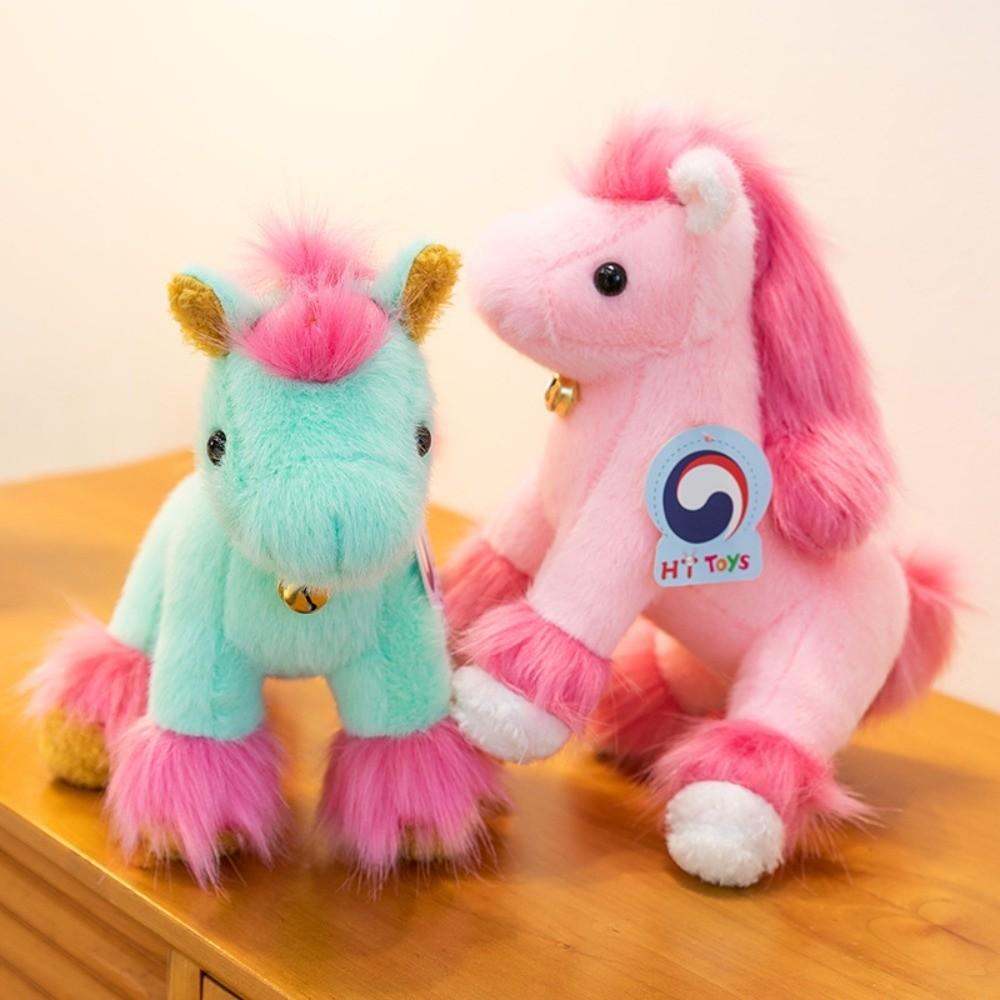 Cute Stuffed Horse Toy Bell Zodiac Pony Figurine Dorable 2026 Horse Plush Doll  Birthday Gift