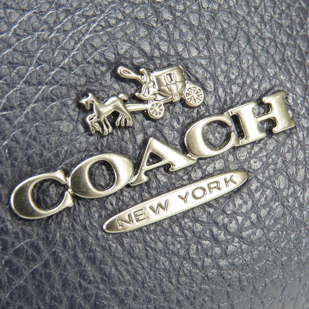 Used COACH Shoulder Bag F35684 leather Navy Shoulder