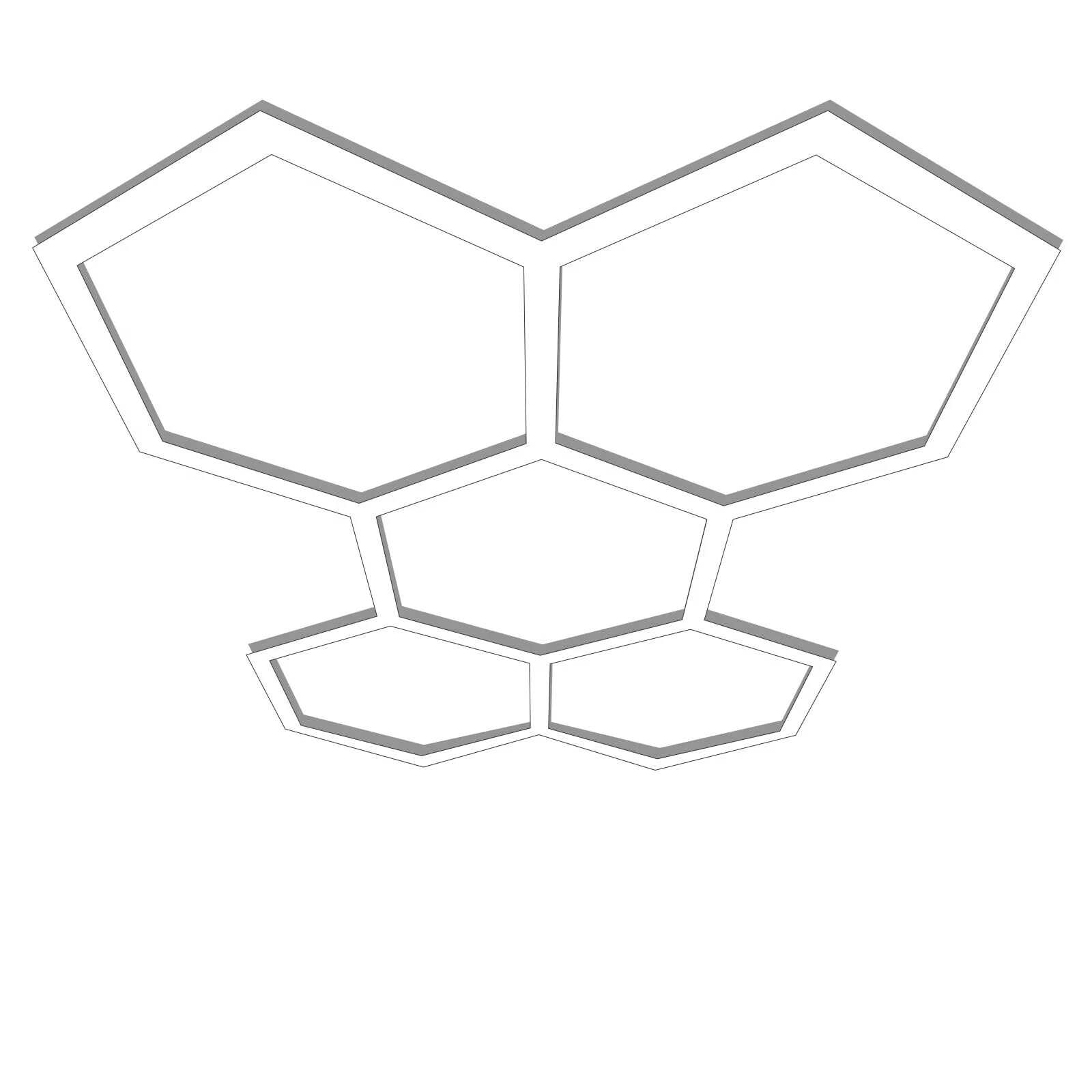 

Шестиугольный светодиодный гаражный светильник - 192 Вт Шестиугольный, 5000K 25650 лм Сотовый светильник, Светодиодный светильник для магазина для детализации автомобилей, гаража, мастерской, подвала, спортзала, парикмахерской