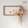 Retro Wenge Wood Photo Frame: Creative Living Room Artificial Flower Wall Art & Photography Prop