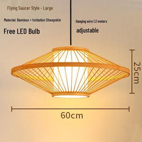 Bamboo Weave Pendant Light for Tea Room, Restaurant, or Bar – Simple Japanese Style