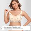 Fashionable Women's Underwear: Wire-Free Lace Bra with Large Cup Size, Front-Closure Design, Lightweight Style, Plus Size