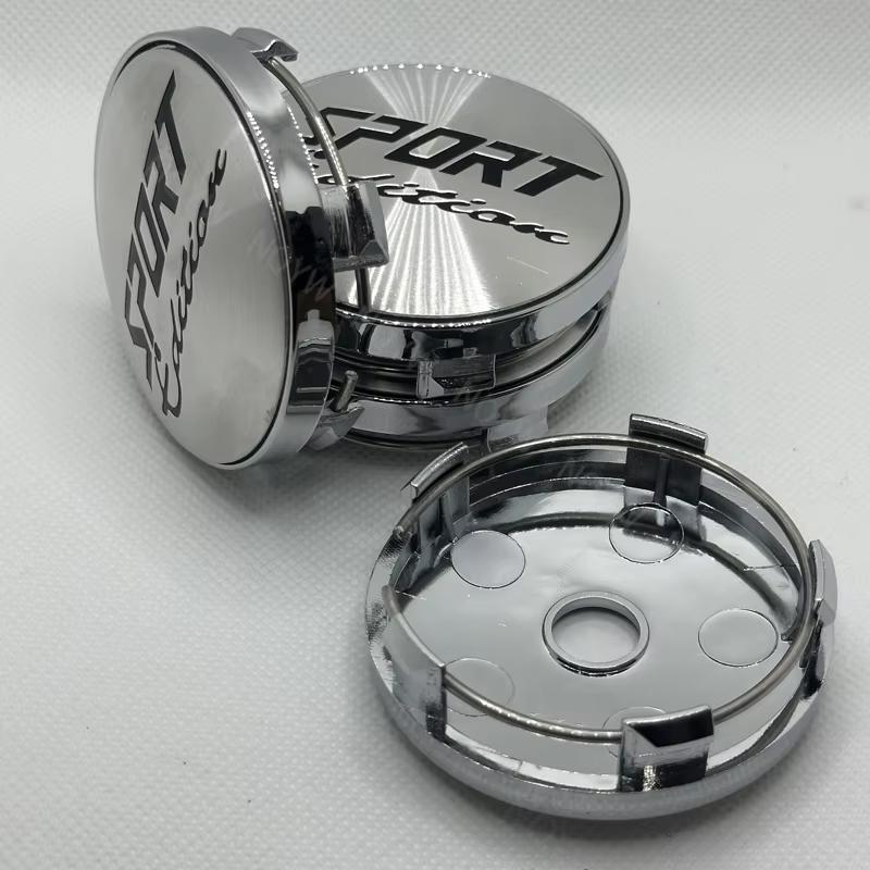 4 Stück/Set 60mm Auto Radmitte Nabenkappen Abdeckung Kit SPORT Edition Logo Dekoration Radkappe Auto Radkappe Staubdichte Abdeckungen Zubehör