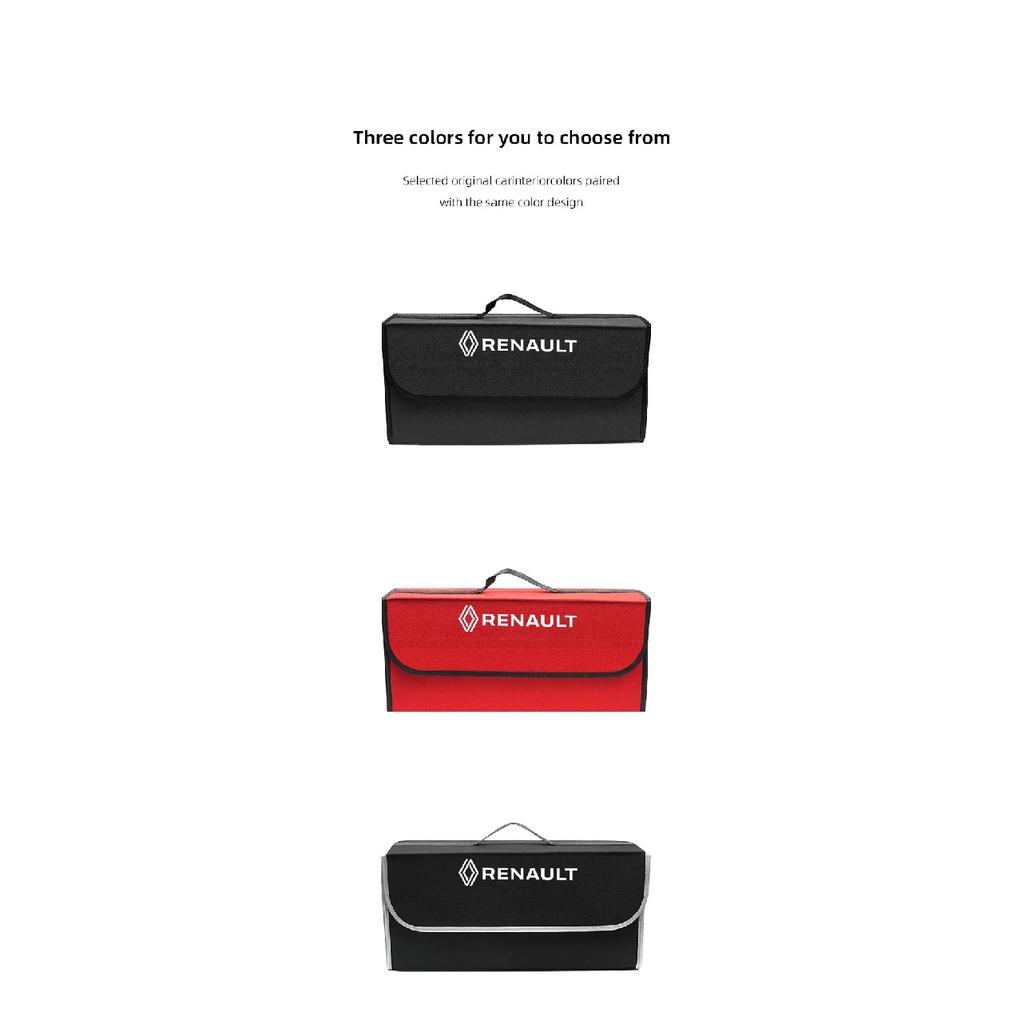 Car Boot Storage Box Storage Organizer Tool For Renault Clio Sandero Captur Megane R5 4 E-tech Scenic Austral Rafale Symbioz QM6