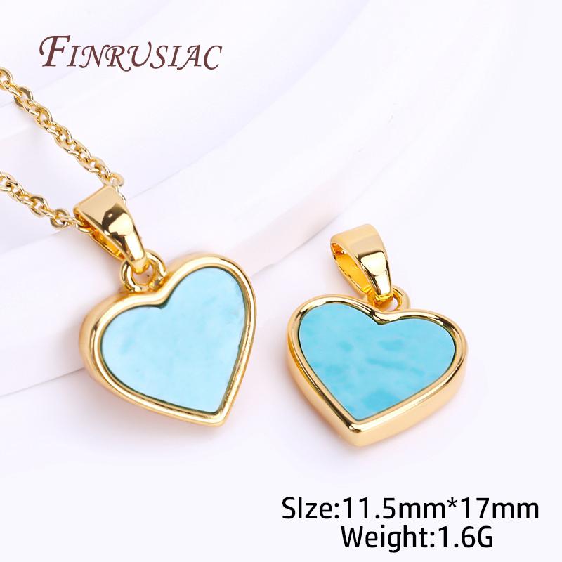 18K Real Gold Plated Turquoise Geometry Pendants For Necklace Making,High Quality Connector Pendants DIY Accessories Wholesale