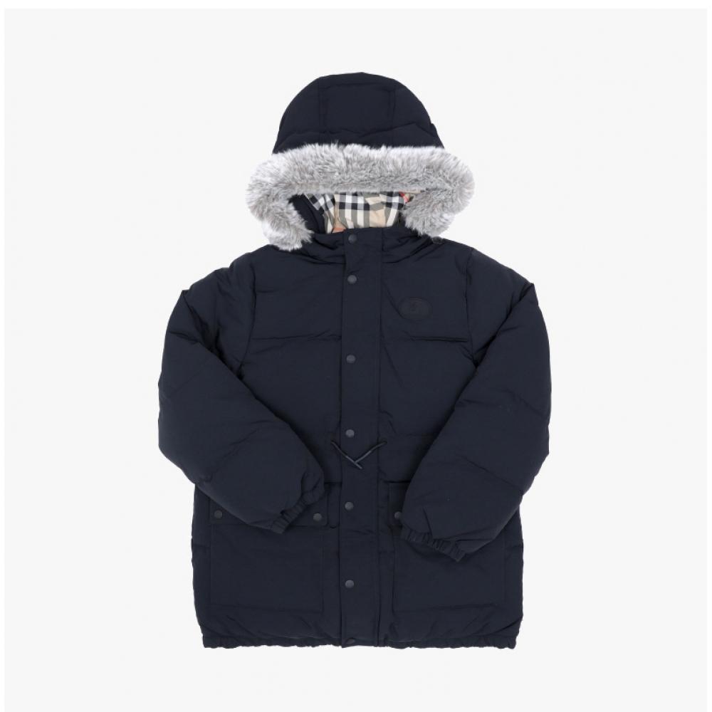 Burberry Kids Down PAdding Hoodie With Fur Trimming  Adults CAn WeAr  8117232 A
