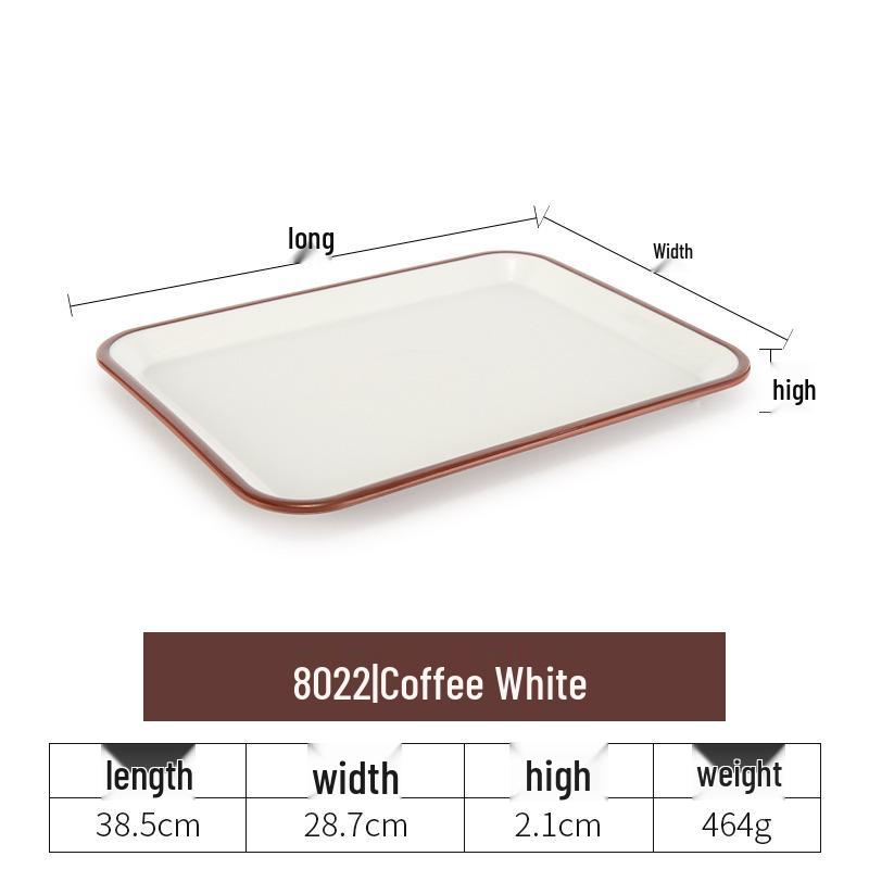 Kaibaiya Rectangular Melamine Tray: Versatile Plastic Tray for Appetizers, Tea, Meals, and Breads
