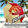 Custom Name Personalized Manchester Football F.C Print Umbrella, Auto Open Close, 8‑Rib Sturdy Frame, Commute Camping Hiking Use, Birthday Gift